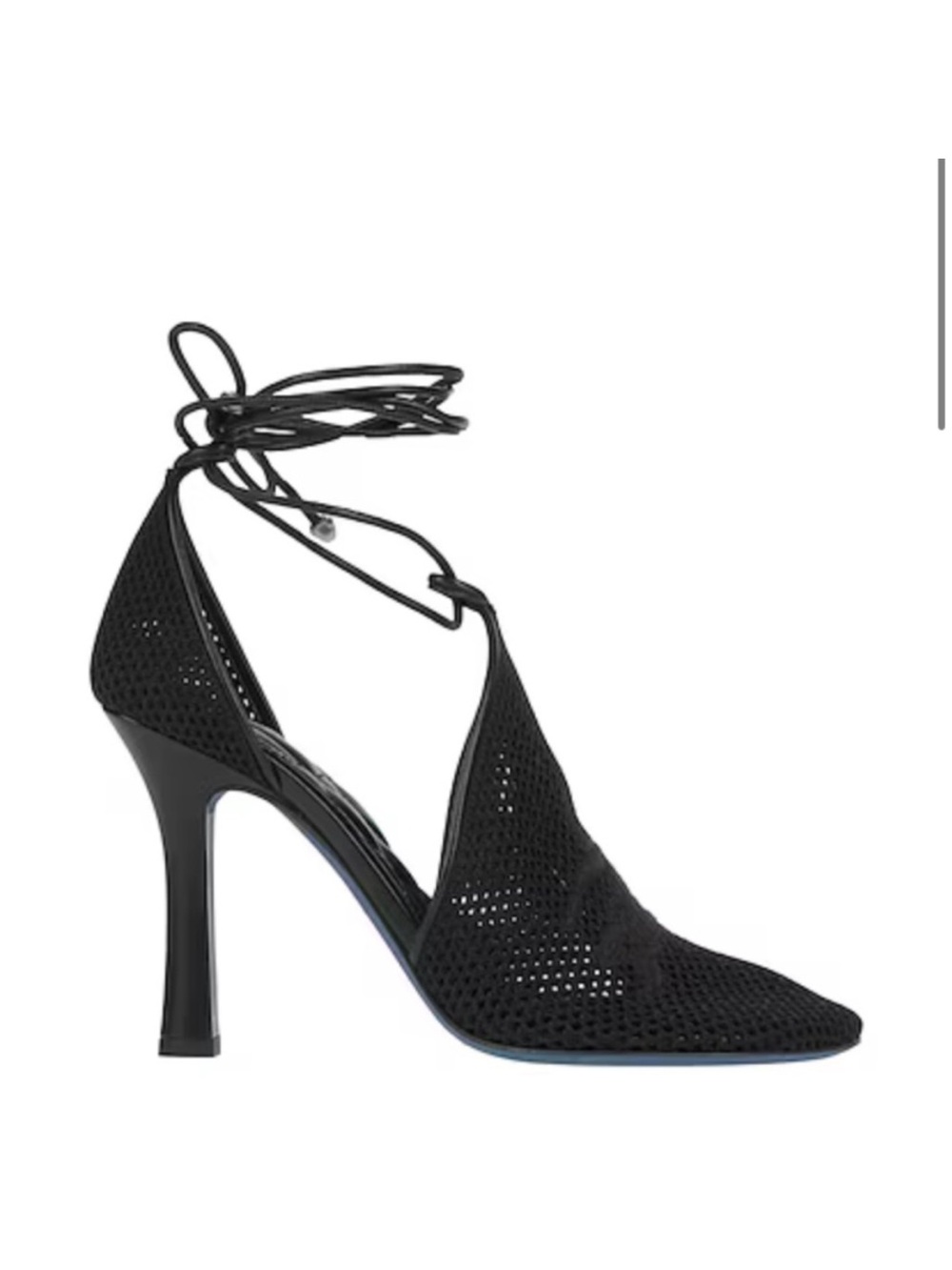 Burberry Ankle Wrap Mesh Knit Pump